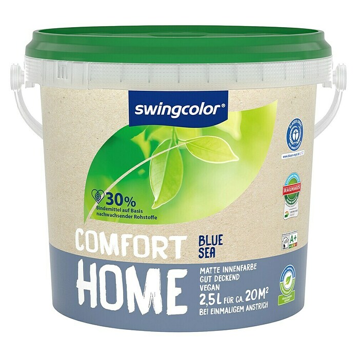 swingcolor Wandfarbe Comfort Home (Blue Sea, Stumpfmatt, 2,5 l, Konservierungsmittelfrei) | BAUHAUS