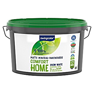 swingcolor Muurverf Comfort Home Minerale Interieurverf (Snow White, Extra mat, 5 l, Bevat geen conserveringsmiddelen)