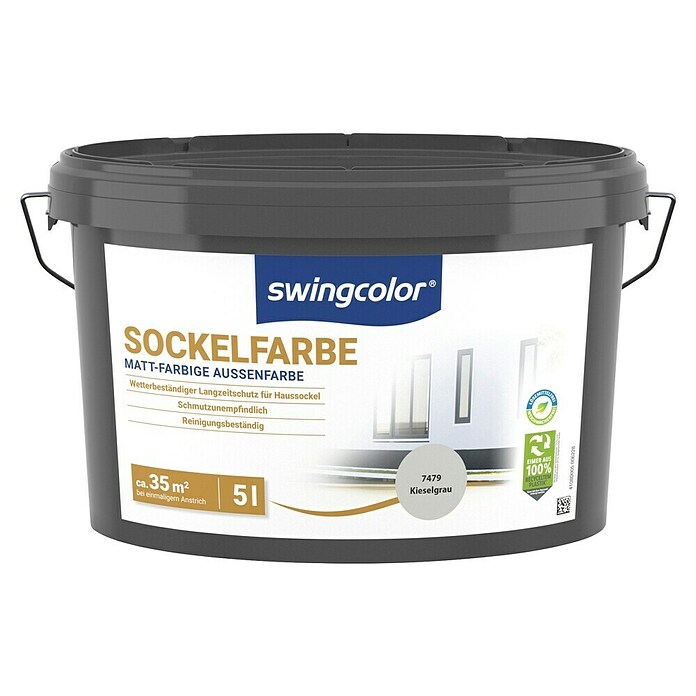 swingcolor Dispersionssockelfarbe (Kieselgrau, 5 l) | BAUHAUS