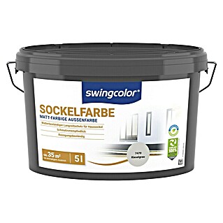 swingcolor Sockelfarbe (Kieselgrau, 5 l, Matt)