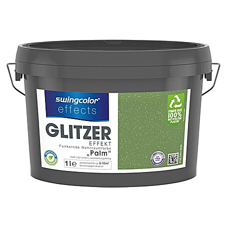 swingcolor effects Farbeffektputz Funkelnde Wohnraumfarbe mit Glitzer-Effekt (Palm, 1 l)