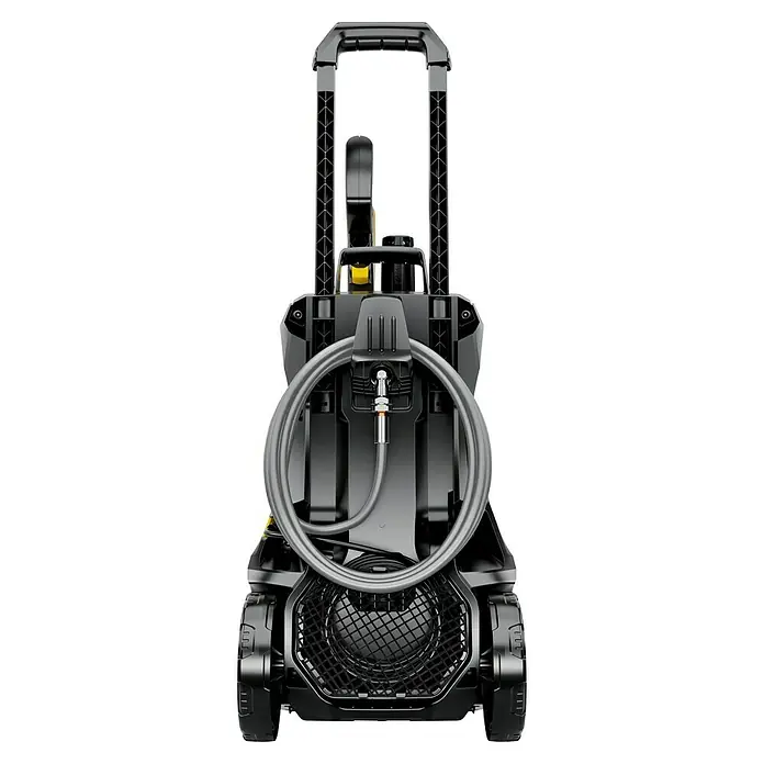 Kärcher Hochdruckreiniger K 4 Power Control Flex - 130 bar, 1.800 W, Fördermenge: 420 l/h, Ohne Home Kit - Abbildung eines Hochdruckreinigers der Marke Kärcher mit grauem Schlauch und schwarzem Gehäuse für Reinigungsarbeiten im Außenbereich.