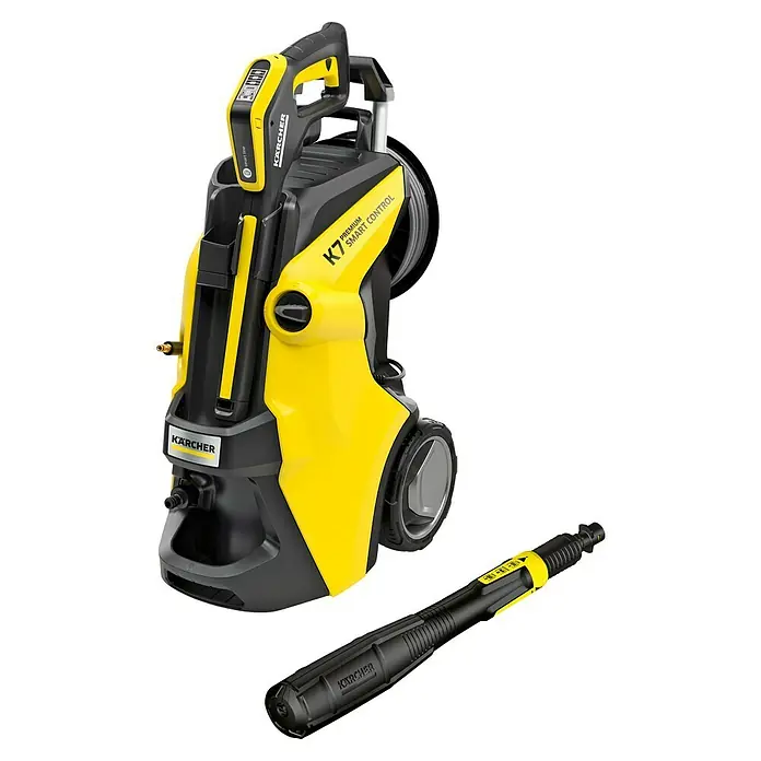 Kärcher Hidrolimpiadora de alta presión K7 Premium Smart Control Flex - 180 bar, 3.000 W, Capacidad de bombeo: 600 l/h, 5 pzs. - Hidrolimpiadora Kärcher K7 Premium Smart Control con accesorios, ideal para tareas de limpieza exigentes en el hogar.