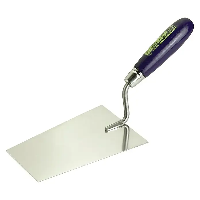 Connex Paleta de albañil - Anchura de la hoja: 180 mm - Llana con hoja lisa y mango de madera azul, ideal para trabajos precisos.
