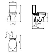 Ideal Standard Eurovit Staand toilet Duoblok AO (Spoelvorm: Diep, Wit, AO) | BAUHAUS