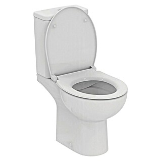 Ideal Standard Eurovit Staand toilet Duoblok PK (Zonder spoelrand, Met antibacteriële glazuur, Spoelvorm: Diep, Wit, PK)