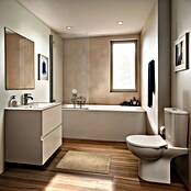 Ideal Standard Eurovit Staand toilet Duoblok PK (Zonder spoelrand, Met antibacteriële glazuur, Spoelvorm: Diep, Wit, PK) | BAUHAUS