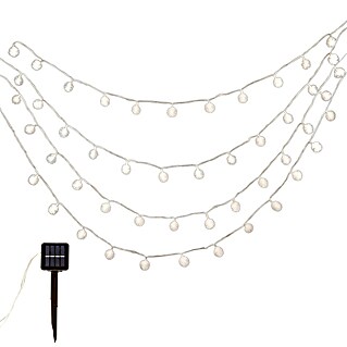 Arte confort Guirnalda solar LED Alnita (Para exterior, 690 cm, Blanco cálido)