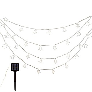 Arte confort Guirnalda solar LED Astris (Para exterior, 635 cm, Blanco cálido)