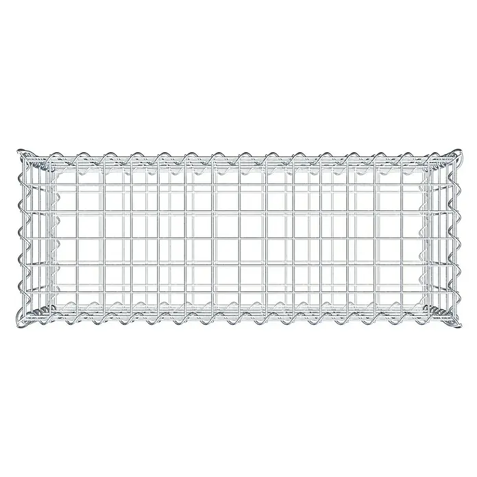 Gabiona Gabione - 80 x 30 x 40 cm, Metall, Maschenbreite: 50 mm, Maschenhöhe: 100 mm - Gabione aus verzinktem Drahtgeflecht für den Garten- und Landschaftsbau. Stabil, langlebig und vielseitig einsetzbar.