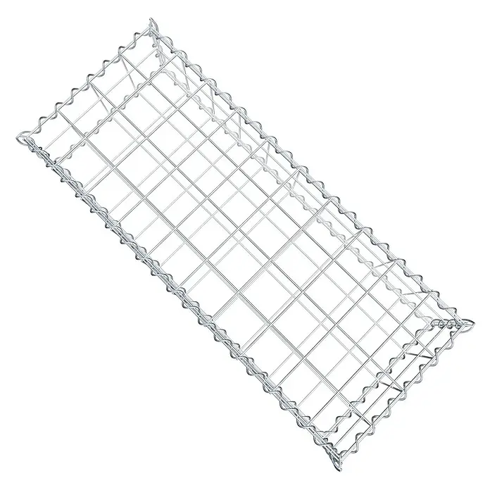 Gabiona Gabione - 100 x 40 x 20 cm, Metall, Maschenbreite: 100 mm, Maschenhöhe: 100 mm - Bild eines Gabionenkorbs aus verzinktem Draht, ideal für Gartenbau und Landschaftsgestaltung. Robuste Bauweise für vielfältige Anwendungen.