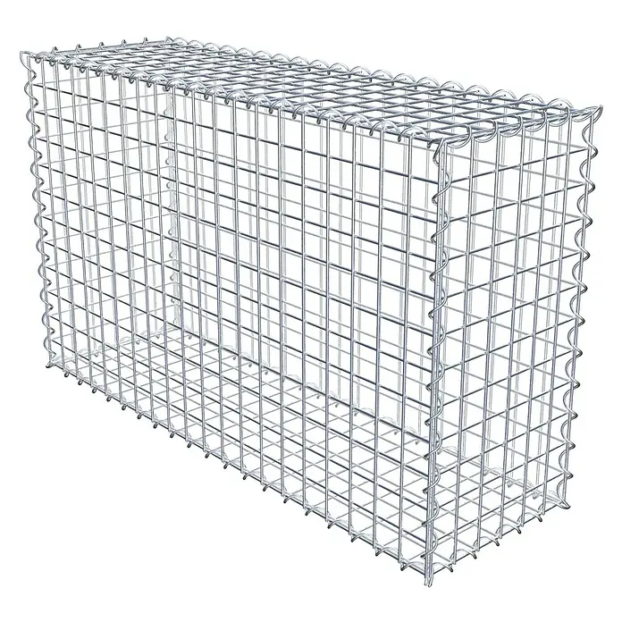 Gabiona Gabione - 100 x 30 x 60 cm, Metall, Maschenbreite: 50 mm, Maschenhöhe: 50 mm - Gabione aus Drahtgitter für vielfältige Anwendungen im Garten- und Landschaftsbau.
