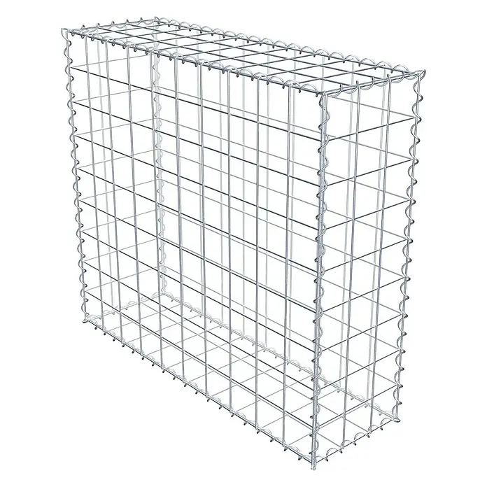 Gabiona Gabione - 100 x 30 x 90 cm, Metall, Maschenbreite: 100 mm, Maschenhöhe: 100 mm - Gabione aus verzinktem Drahtgeflecht für Garten- und Landschaftsbau. Stabil und langlebig.