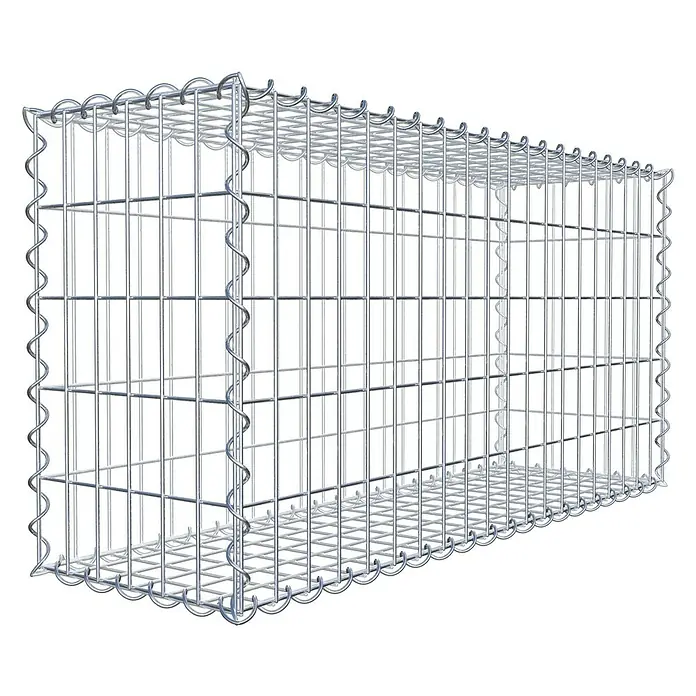 Gabiona Gabione - 100 x 30 x 50 cm, Metall, Maschenbreite: 50 mm, Maschenhöhe: 100 mm - Gabionenkonstruktion aus Drahtgeflecht, stabil und langlebig für vielfältige Anwendungen im Garten- und Landschaftsbau.