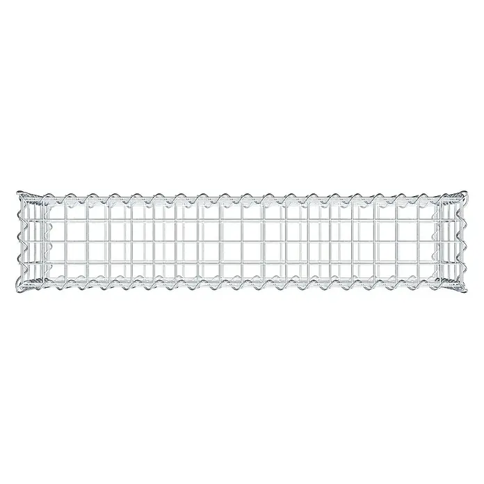 Gabiona Gabione - 100 x 20 x 40 cm, Metall, Maschenbreite: 50 mm, Maschenhöhe: 100 mm - Ansicht eines Gabionenkorbs aus Drahtgeflecht. Ein stabiler und langlebiger Steinkorb zur Gestaltung von Außenbereichen.