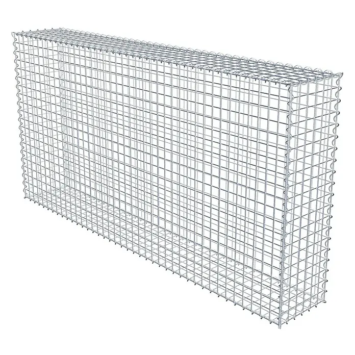 Gabiona Gabione - 200 x 30 x 100 cm, Metall, Maschenbreite: 50 mm, Maschenhöhe: 50 mm - Ein Gabionen-Steinkorb aus Drahtgeflecht, ideal für Garten- und Landschaftsbau, mit quadratischen Maschen für Stabilität und vielseitige Gestaltung.