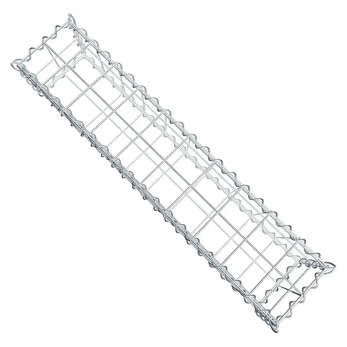 Gabiona Gabione - 100 x 20 x 20 cm, Metall, Maschenbreite: 100 mm, Maschenhöhe: 100 mm - Ein Drahtgitterkorb, ideal für den Einsatz im Garten- und Landschaftsbau, bietet flexible Gestaltungsmöglichkeiten.