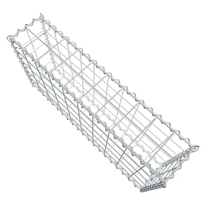 Gabiona Gabione - 100 x 20 x 50 cm, Metall, Maschenbreite: 100 mm, Maschenhöhe: 100 mm - Ansicht einer Gabione aus verzinktem Drahtgeflecht, ideal für Gartenbau & Landschaftsgestaltung, bietet Stabilität & Ästhetik.