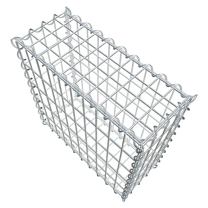 Gabiona Gabione - 50 x 20 x 50 cm, Metall, Maschenbreite: 50 mm, Maschenhöhe: 100 mm - Ein Gabionen-Steinkorb aus Drahtgeflecht zur vielseitigen Gartengestaltung und Hangbefestigung. Robust und langlebig für den Außenbereich.