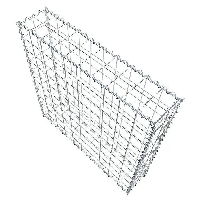 Gabiona Gabione - 100 x 20 x 100 cm, Metall, Maschenbreite: 100 mm, Maschenhöhe: 100 mm - Ein Gabionen-Drahtkorb, eine robuste Konstruktion aus Drahtgeflecht für den Einsatz im Garten- und Landschaftsbau zur Hangbefestigung und Gestaltung.