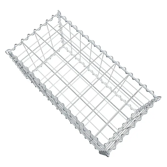 Gabiona Gabione - 80 x 40 x 40 cm, Metall, Maschenbreite: 100 mm, Maschenhöhe: 100 mm - Drahtgitterbox zur Hangbefestigung oder als dekoratives Element für den Garten- und Landschaftsbau. Robust und vielseitig einsetzbar.