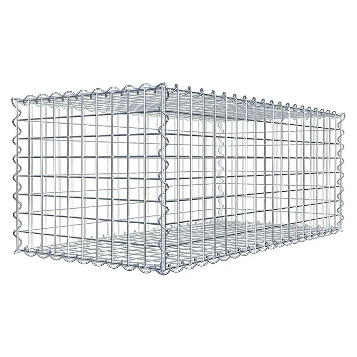 Gabiona Gabione100 x 50 x 40 cm, Metall, Maschenbreite: 50 mm, Maschenhöhe: 50 mm - Ein rechteckiger Gabionenkorb aus Drahtgeflecht, ideal für Gartenbau und Landschaftsgestaltung. Die Gabione bietet Stabilität und Flexibilität im Außenbereich.