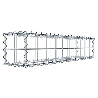 Gabiona Gabione (100 x 20 x 20 cm, Metall, Maschenbreite: 100 mm, Maschenhöhe: 100 mm)
