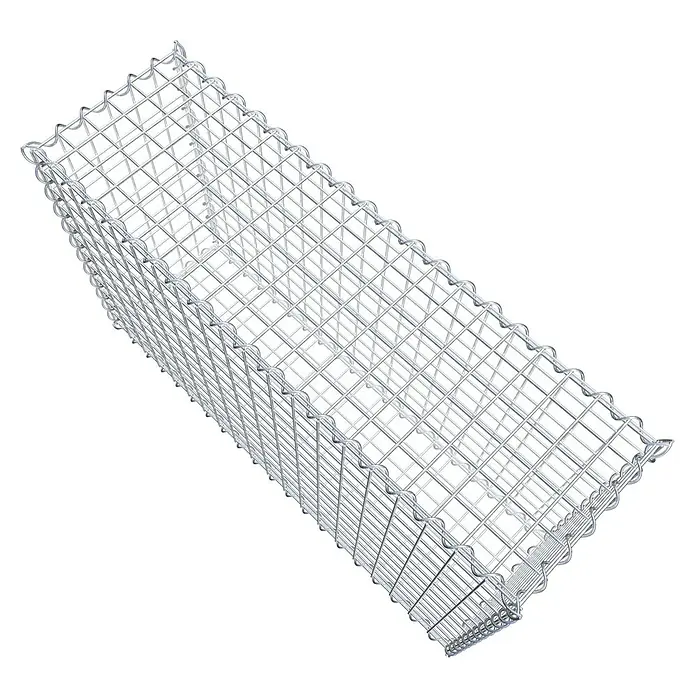 Gabiona Gabione100 x 30 x 60 cm, Metall, Maschenbreite: 50 mm, Maschenhöhe: 50 mm - Ein rechteckiger Gabionenkorb aus Drahtgeflecht, ideal für den Einsatz im Garten- und Landschaftsbau als Stützmauer oder dekoratives Element.