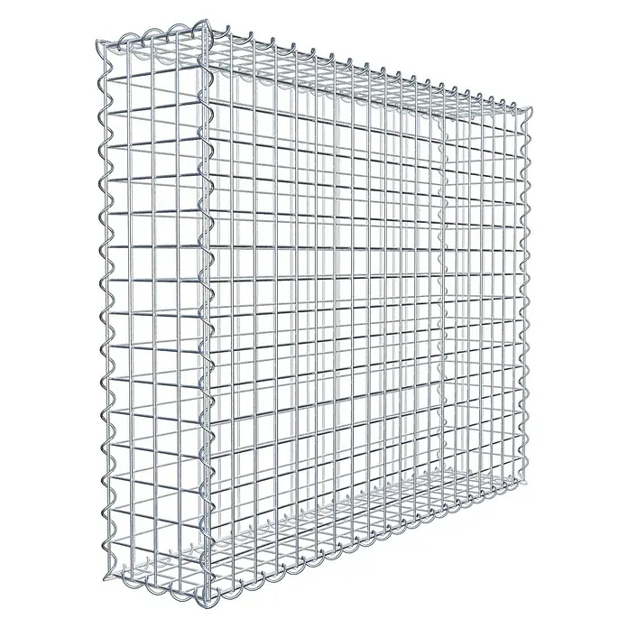 Gabiona Gabione - 100 x 20 x 80 cm, Metall, Maschenbreite: 50 mm, Maschenhöhe: 50 mm - Gabione aus verzinktem Drahtgeflecht für den Einsatz im Garten- und Landschaftsbau, ideal für Stützmauern und dekorative Elemente.
