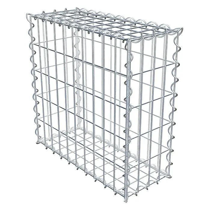 Gabiona Gabione - 50 x 20 x 50 cm, Metall, Maschenbreite: 50 mm, Maschenhöhe: 100 mm - Gabione aus Drahtgeflecht, ideal für Garten- und Landschaftsbau. Robust und vielseitig einsetzbar zur Gestaltung von Außenbereichen.