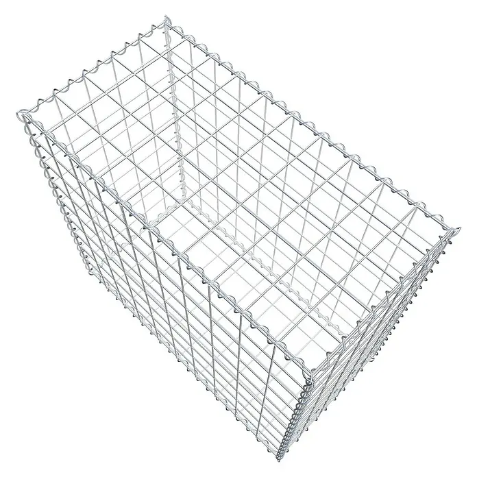 Gabiona Gabione - 100 x 50 x 90 cm, Metall, Maschenbreite: 100 mm, Maschenhöhe: 100 mm - Gabionenkäfig aus verzinktem Drahtgeflecht für Steine und Erdaushub zur Hangbefestigung oder dekorativen Gartengestaltung.
