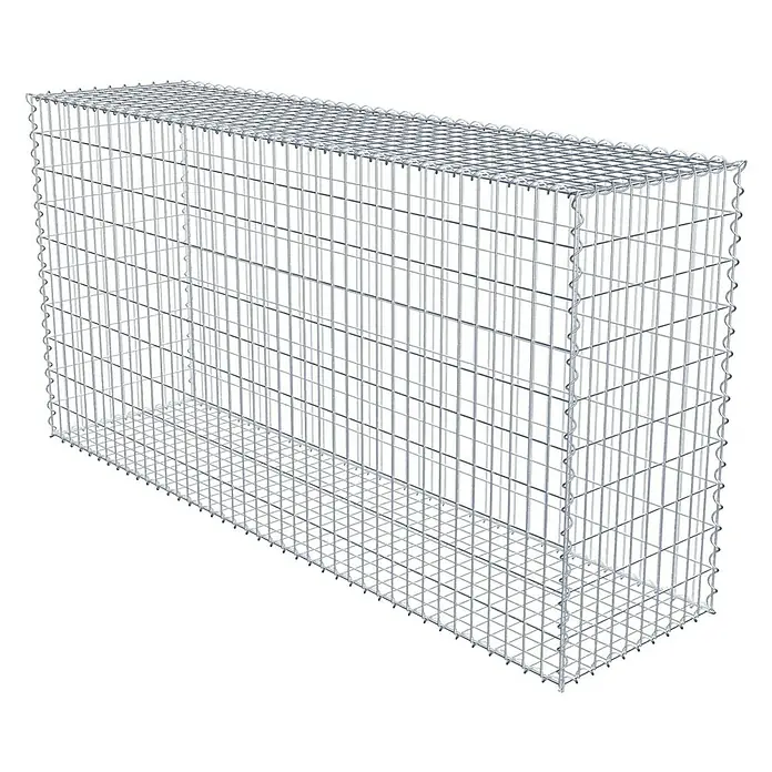 Gabiona Gabione - 200 x 50 x 100 cm, Metall, Maschenbreite: 50 mm, Maschenhöhe: 100 mm - Dieser Drahtgitterkorb ist ideal für den Garten- und Landschaftsbau. Er dient als Stützmauer oder zur dekorativen Gestaltung.