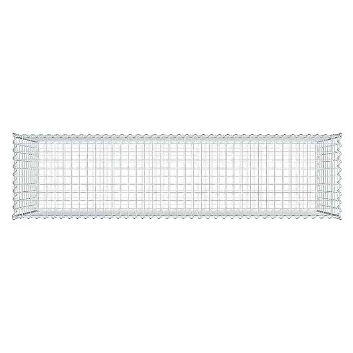 Gabiona Gabione - 200 x 50 x 100 cm, Metall, Maschenbreite: 50 mm, Maschenhöhe: 100 mm - Ein Gabionen-Kasten, ideal für den Gartenbau oder zur Gestaltung von Außenbereichen. Die Drahtstruktur bietet Stabilität und Flexibilität.