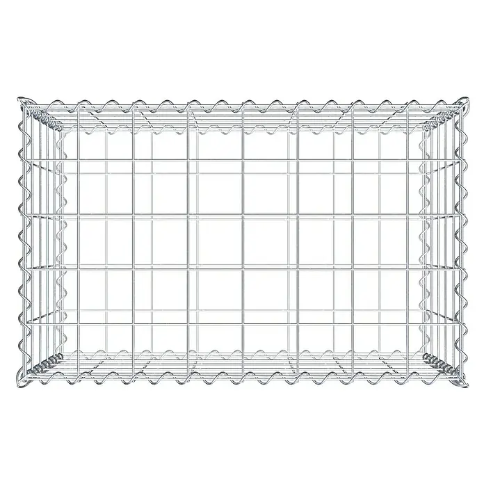 Gabiona Gabione - 80 x 50 x 50 cm, Metall, Maschenbreite: 100 mm, Maschenhöhe: 100 mm - Stabile Gabione aus verzinktem Drahtgeflecht. Ideal für Gartenmauern, Sichtschutz oder dekorative Elemente.