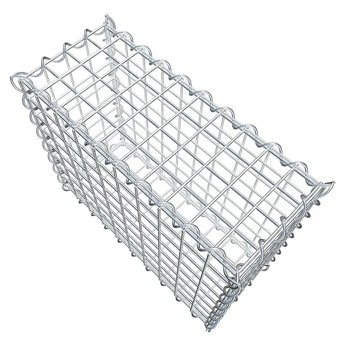 Gabiona Gabione - 50 x 20 x 40 cm, Metall, Maschenbreite: 50 mm, Maschenhöhe: 50 mm - Drahtschotterbox für den Gartenbau, ein robustes und stilvolles Element für Ihre Landschaftsgestaltung und Gartengestaltungsprojekte.