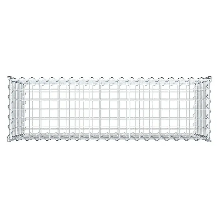 Gabiona Gabione - 100 x 30 x 50 cm, Metall, Maschenbreite: 50 mm, Maschenhöhe: 50 mm - Gitterbox aus verzinktem Draht, ideal für Gartenbau und zur dekorativen Gestaltung von Außenbereichen. Robust und vielseitig einsetzbar.