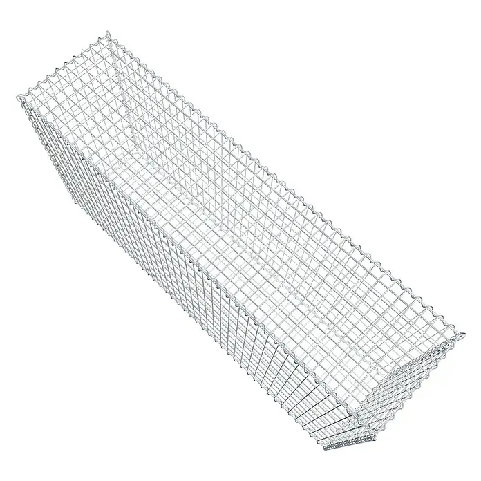 Gabiona Gabione - 200 x 50 x 100 cm, Metall, Maschenbreite: 50 mm, Maschenhöhe: 100 mm - Gabionenkorb aus verzinktem Drahtgeflecht, ideal für Garten- und Landschaftsbau, robust und langlebig.