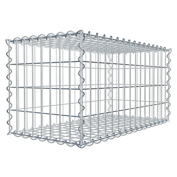 Gabiona Gabione - 80 x 40 x 40 cm, Metall, Maschenbreite: 50 mm, Maschenhöhe: 100 mm - Ein Gabionen-Steinkorb aus Drahtgeflecht, ideal für dekorative und funktionale Anwendungen im Garten- und Landschaftsbau.