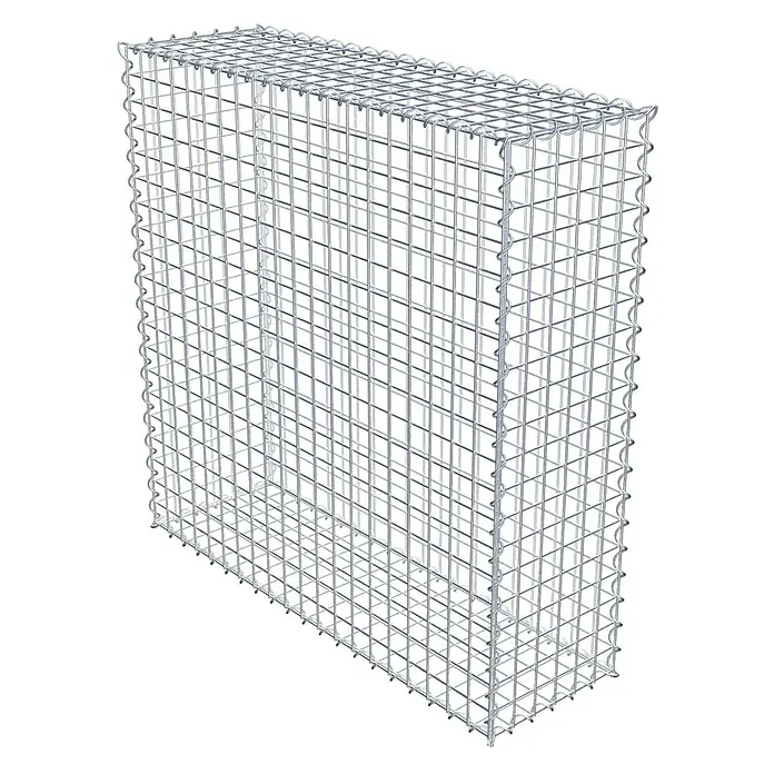 Gabiona Gabione - 100 x 30 x 100 cm, Metall, Maschenbreite: 50 mm, Maschenhöhe: 50 mm - Gabione aus Drahtgeflecht zur Hangbefestigung. Die Gabione besteht aus verzinktem Draht und ist rechteckig. Ideal für den Garten- und Landschaftsbau.