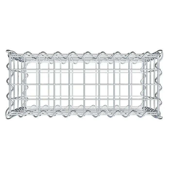 Gabiona Gabione - 50 x 20 x 40 cm, Metall, Maschenbreite: 50 mm, Maschenhöhe: 100 mm - Gabionen-Steinkorb aus Drahtgeflecht für den Garten- und Landschaftsbau. Robust und langlebig, ideal zur Hangbefestigung und als Sichtschutz.