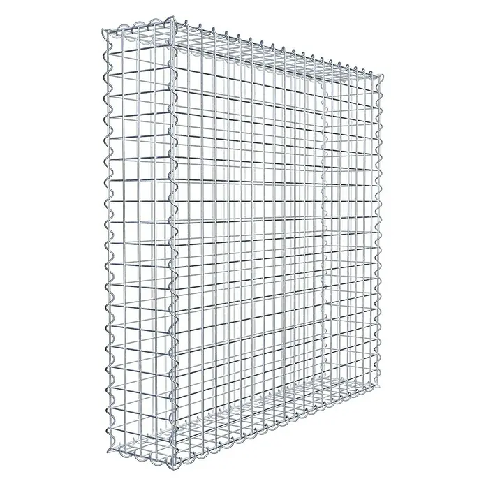Gabiona Gabione - 100 x 20 x 100 cm, Metall, Maschenbreite: 50 mm, Maschenhöhe: 50 mm - Gabione aus verzinktem Drahtgeflecht für den Außenbereich zur dekorativen Gestaltung oder als Stützmauer. Robust und langlebig.