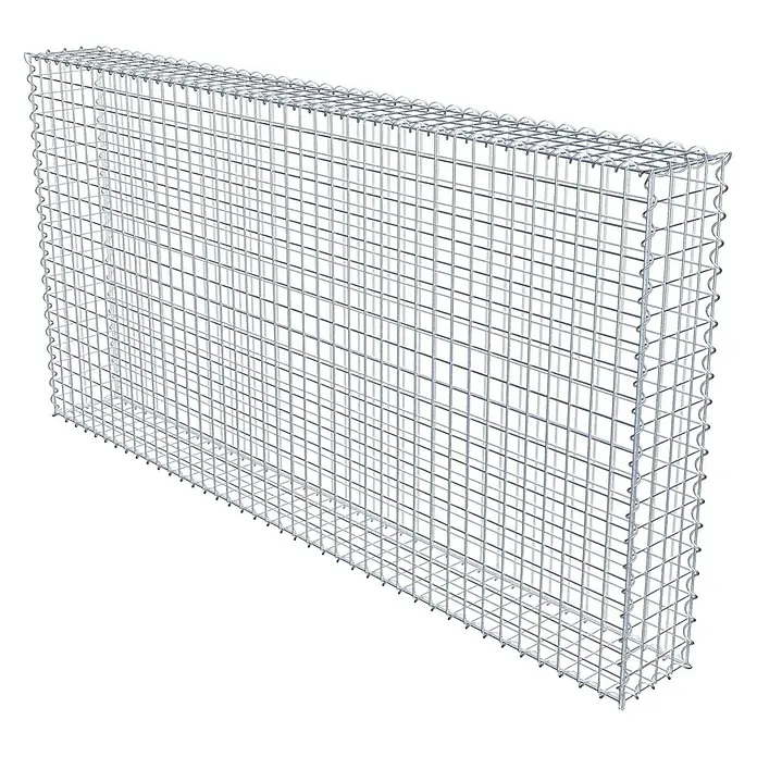 Gabiona Gabione - 200 x 20 x 100 cm, Metall, Maschenbreite: 50 mm, Maschenhöhe: 50 mm - Gabionen-Steinkorb aus Drahtgitter für den Garten- und Landschaftsbau. Ideal für Mauern, Zäune oder dekorative Elemente im Außenbereich.