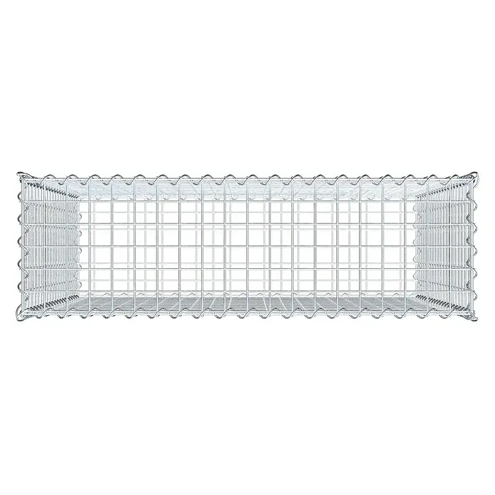 Gabiona Gabione - 100 x 30 x 100 cm, Metall, Maschenbreite: 50 mm, Maschenhöhe: 50 mm - Ein Gabionenkorb aus Drahtgeflecht, ideal für Gartengestaltung und als dekoratives Element für den Außenbereich.