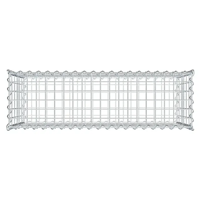 Gabiona Gabione - 100 x 30 x 60 cm, Metall, Maschenbreite: 50 mm, Maschenhöhe: 100 mm - Ein Gabionen-Käfig, ein Drahtkorb für Steine, mit spiralförmigen Drahtverbindungen an den Ecken, ideal für Gartenbau und Landschaftsgestaltung.