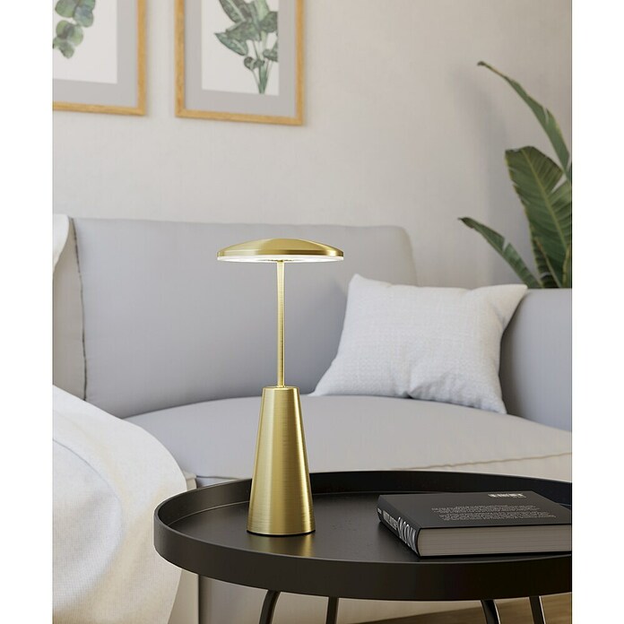 Eglo Lámpara de sobremesa a batería Piccola (Ø x Al: 12,8 x 28,5 cm, Bronce, 2,8 W, IP54) | BAUHAUS
