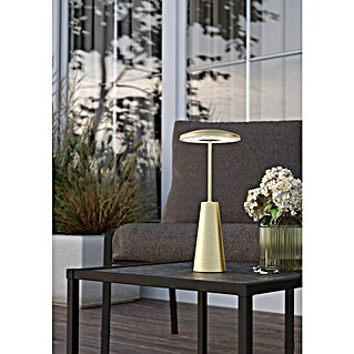Eglo Lámpara de sobremesa a batería Piccola (2,8 W, Ø x Al: 12,8 x 28,5 cm, Bronce, 270 lm, IP54)