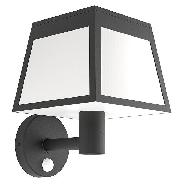 Eglo Aplique solar LED para exterior Altilia (8 W, Plástico, Blanco cálido, Negro) | BAUHAUS