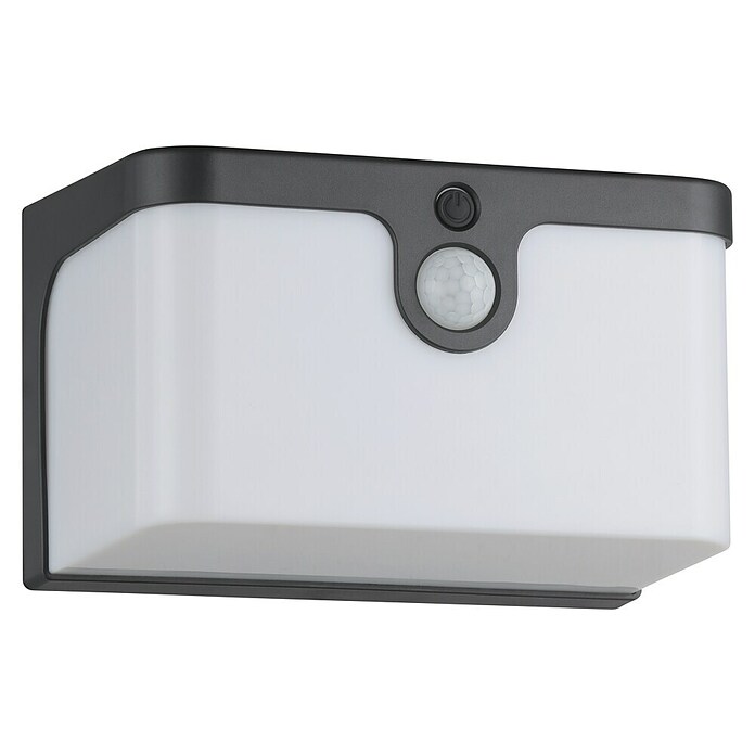 Eglo Aplique solar LED para exterior Croara (8 W, Plástico, Blanco cálido, Negro) | BAUHAUS