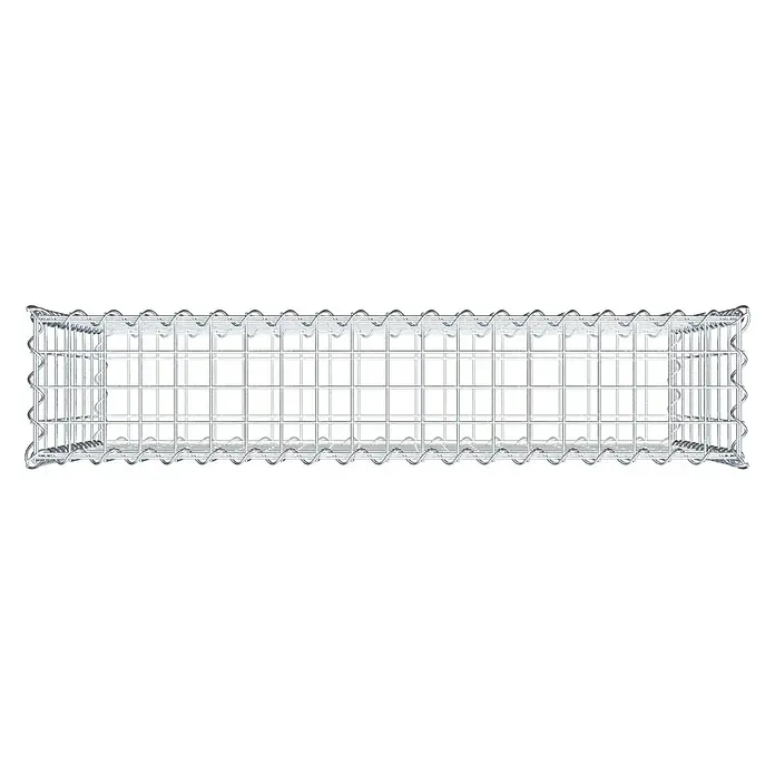 Gabiona Gabione - 100 x 20 x 70 cm, Metall, Maschenbreite: 50 mm, Maschenhöhe: 100 mm - Gabionen-Konstruktion mit Drahtgitterstruktur für vielfältige Anwendungen im Garten- und Landschaftsbau.