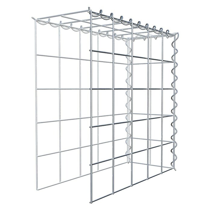 Gabiona Gabione Typ 4 (Zum Anbau in Länge & Höhe, 50 x 20 x 50 cm, Stahl, Maschenbreite: 100 mm, Maschenhöhe: 100 mm, Spirale) | BAUHAUS